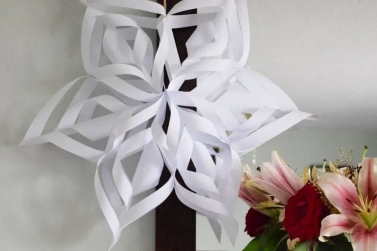 giant 3D paper snowflake