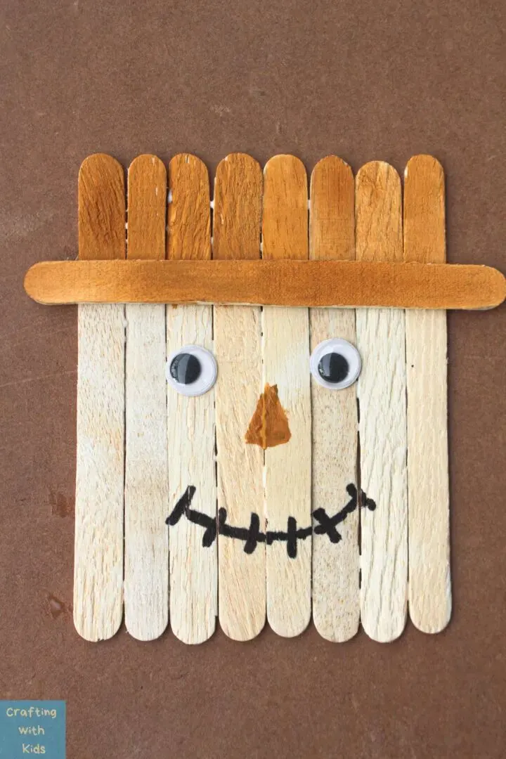 popsicle stick scarecrow