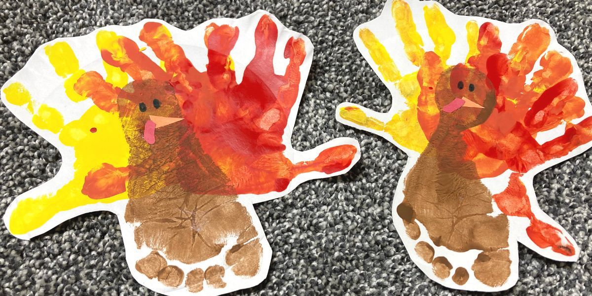 Thanksgiving footprint art