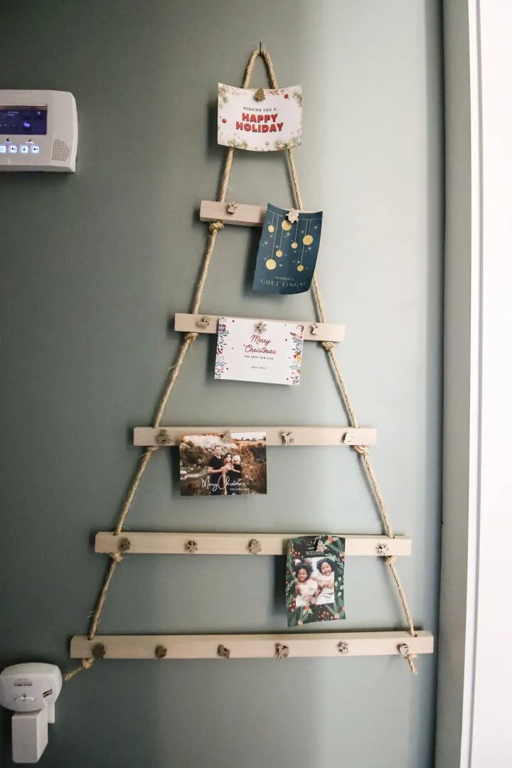tree shaped Christmas card holder