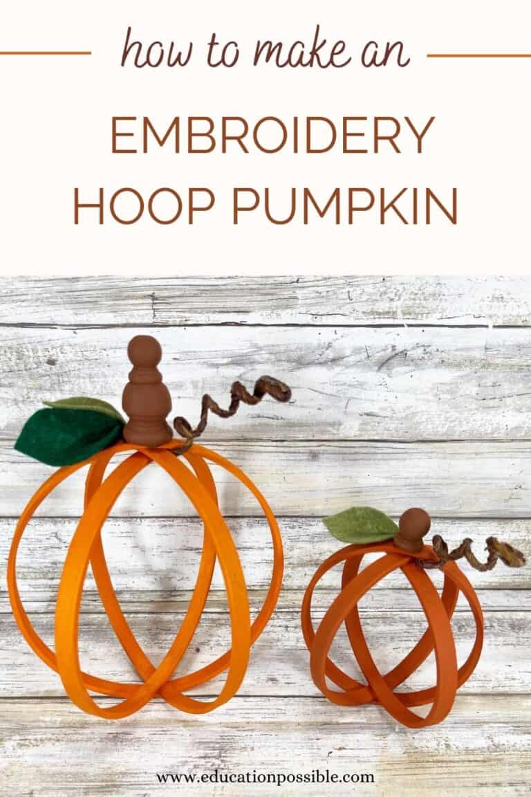 embroidery hoop pumpkin