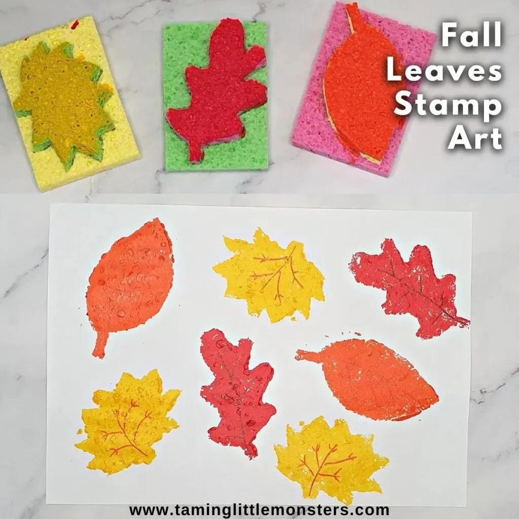 fall leaves stamp art