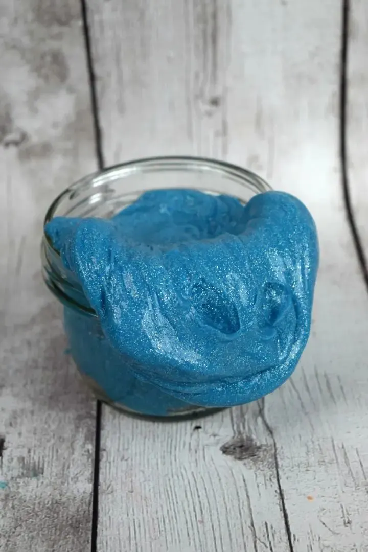 frozen glitter slime