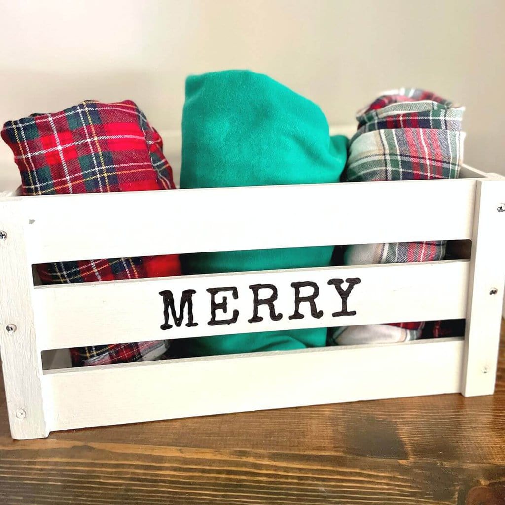 wooden Christmas crate