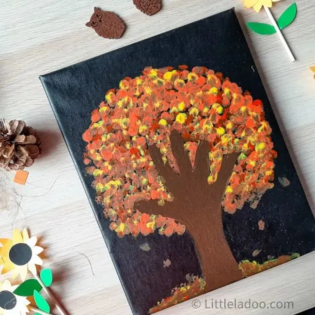 handprint fall tree