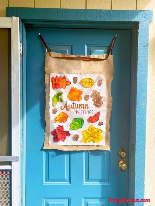 DIY fabric welcome banner