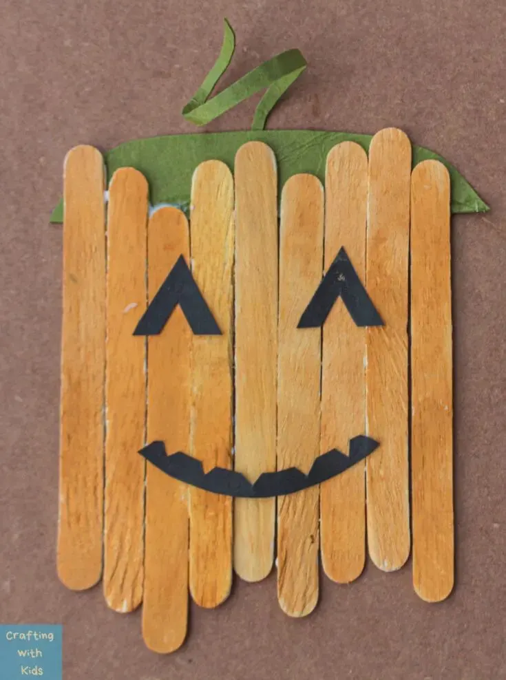 popsicle stick pumpkin