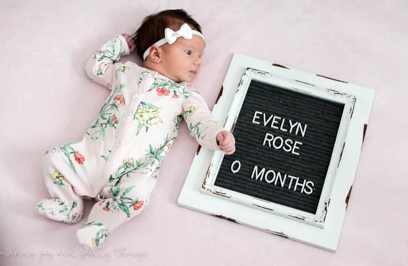 monthly baby letterboard