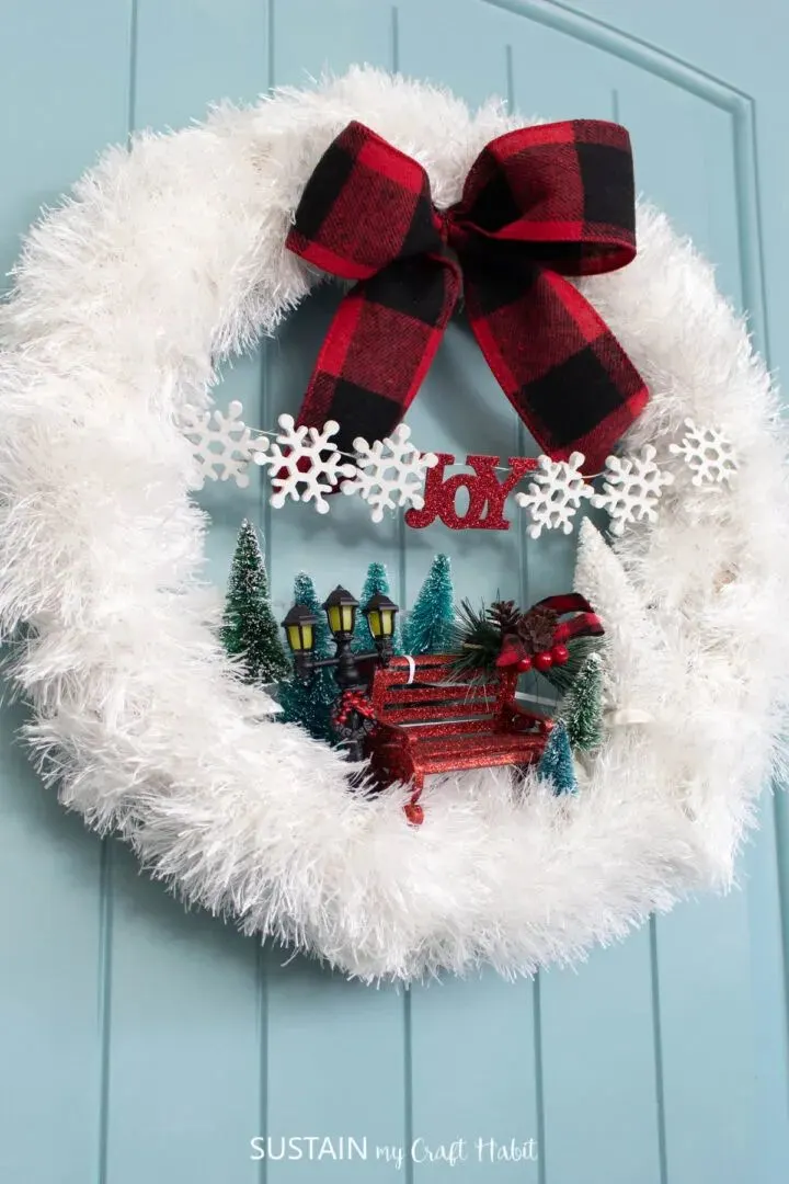 wintry scarf wreath