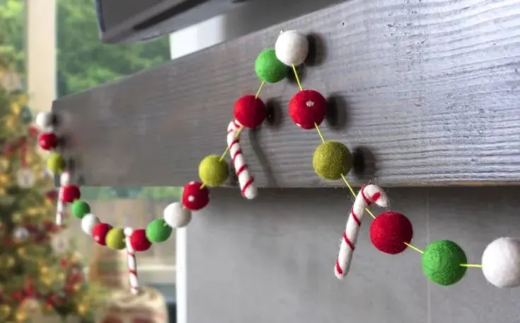 felt ball christmas garland