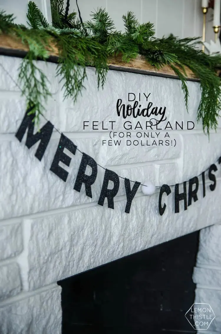 felt letter christmas garland