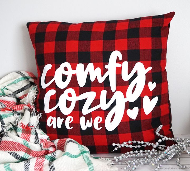 comfy cozy christmas pillow