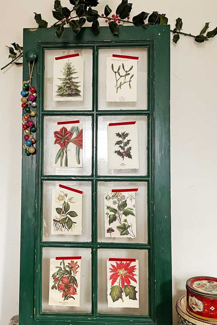 botanical christmas wall decoration