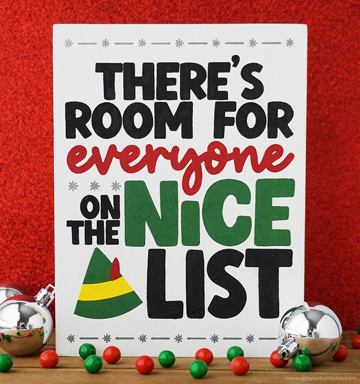 elf quote christmas sign