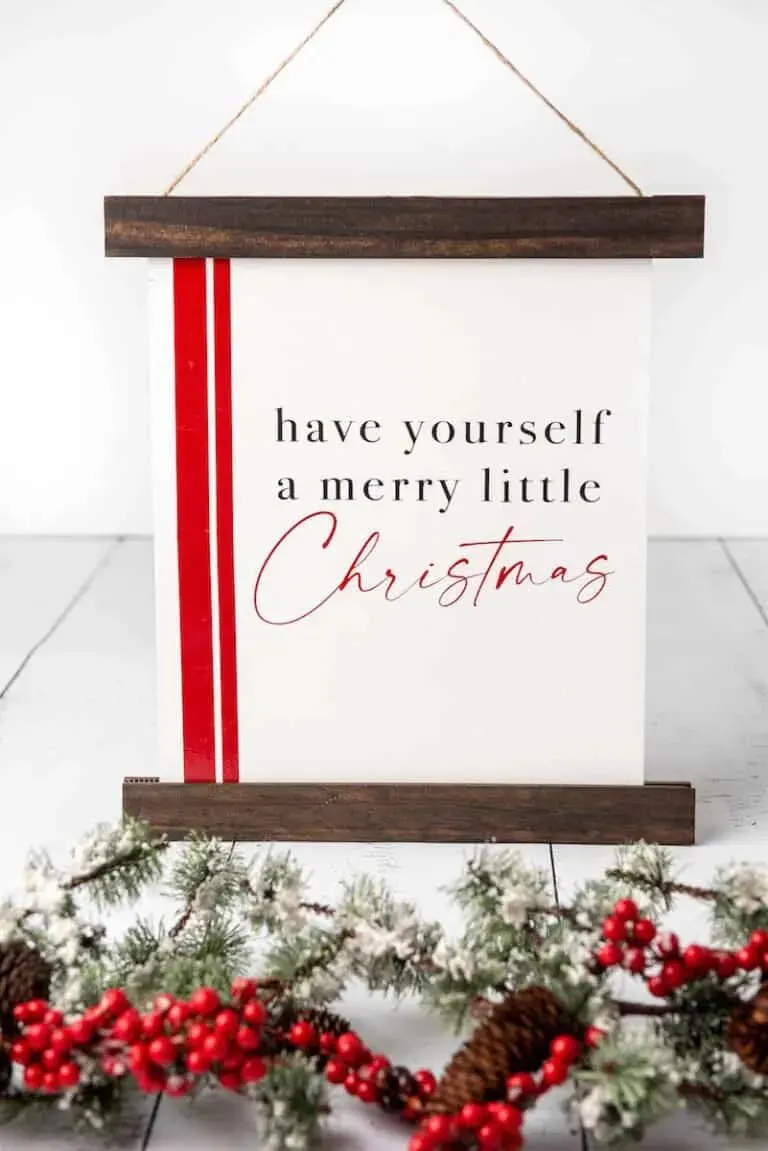 farmhouse christmas hanging scroll