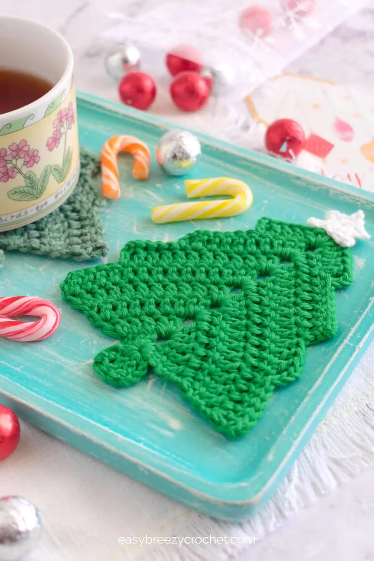 crochet christmas coasters
