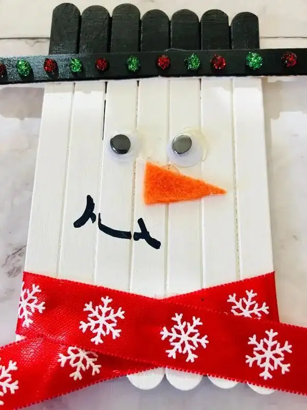 popsicle stick snowman