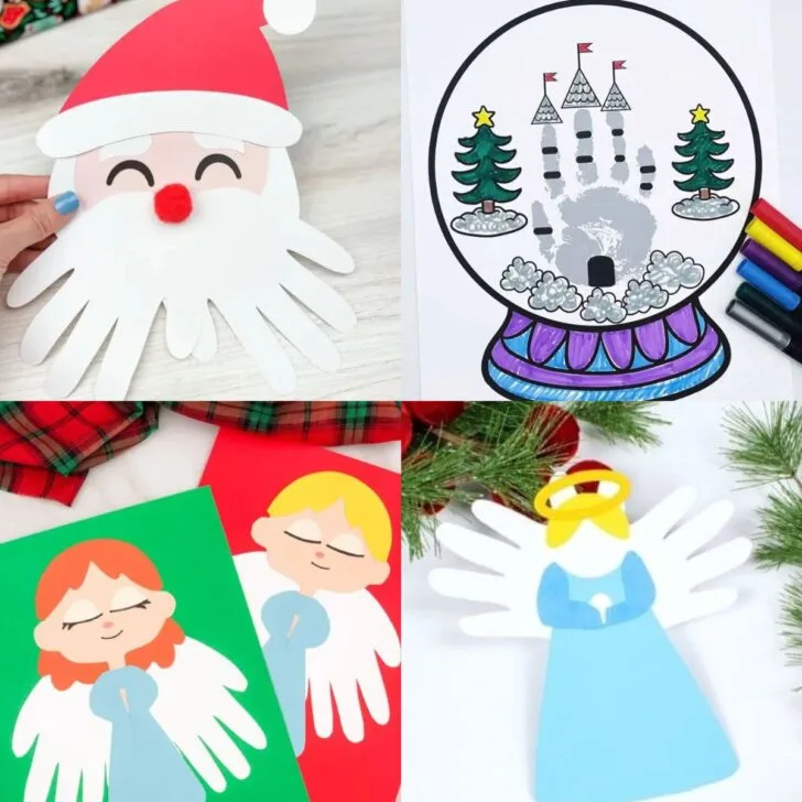 christmas handprint crafts for kids