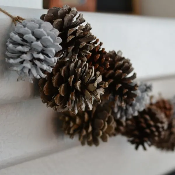 DIY Pinecone garland