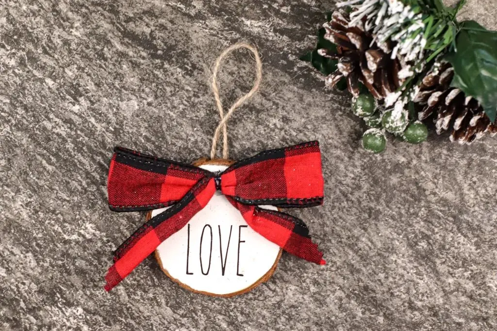 wooden christmas ornament