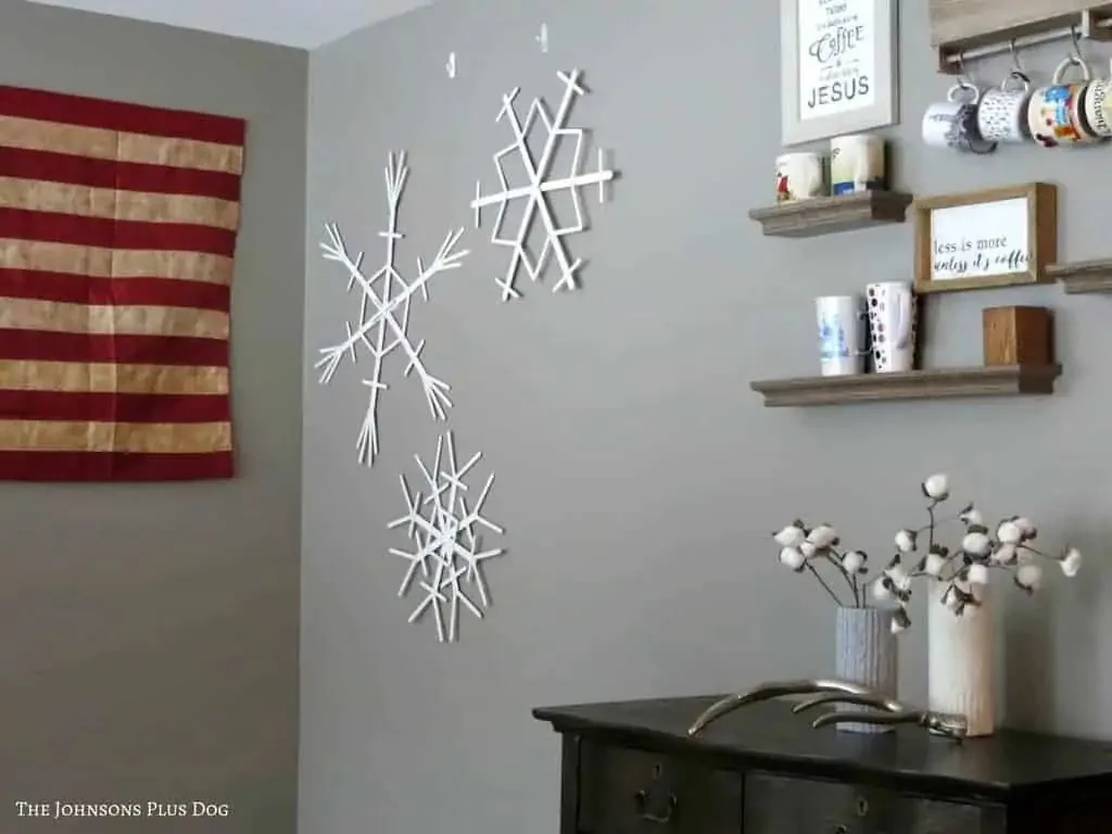 popsicle stick snowflakes