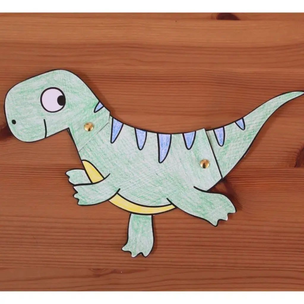paper cut out dinosaur