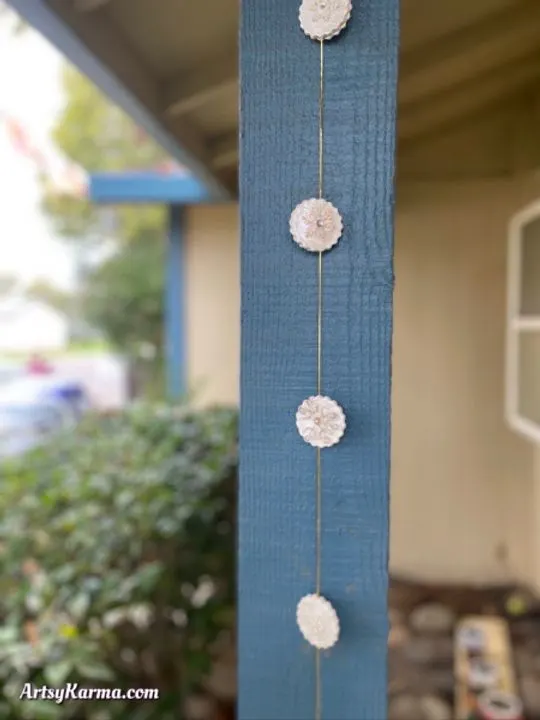 winter polymer clay garland