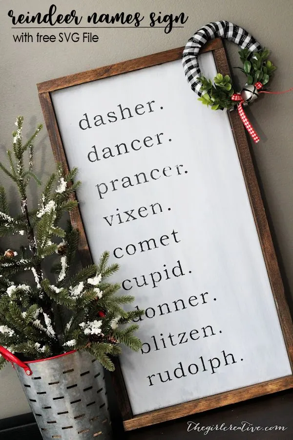 farmhouse reindeer name sign