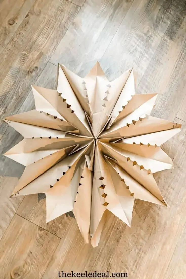 brown paper bag snowflake