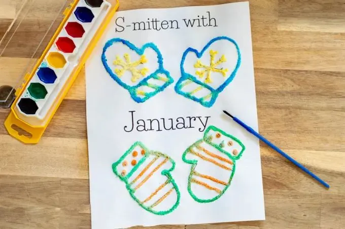 mitten salt painting