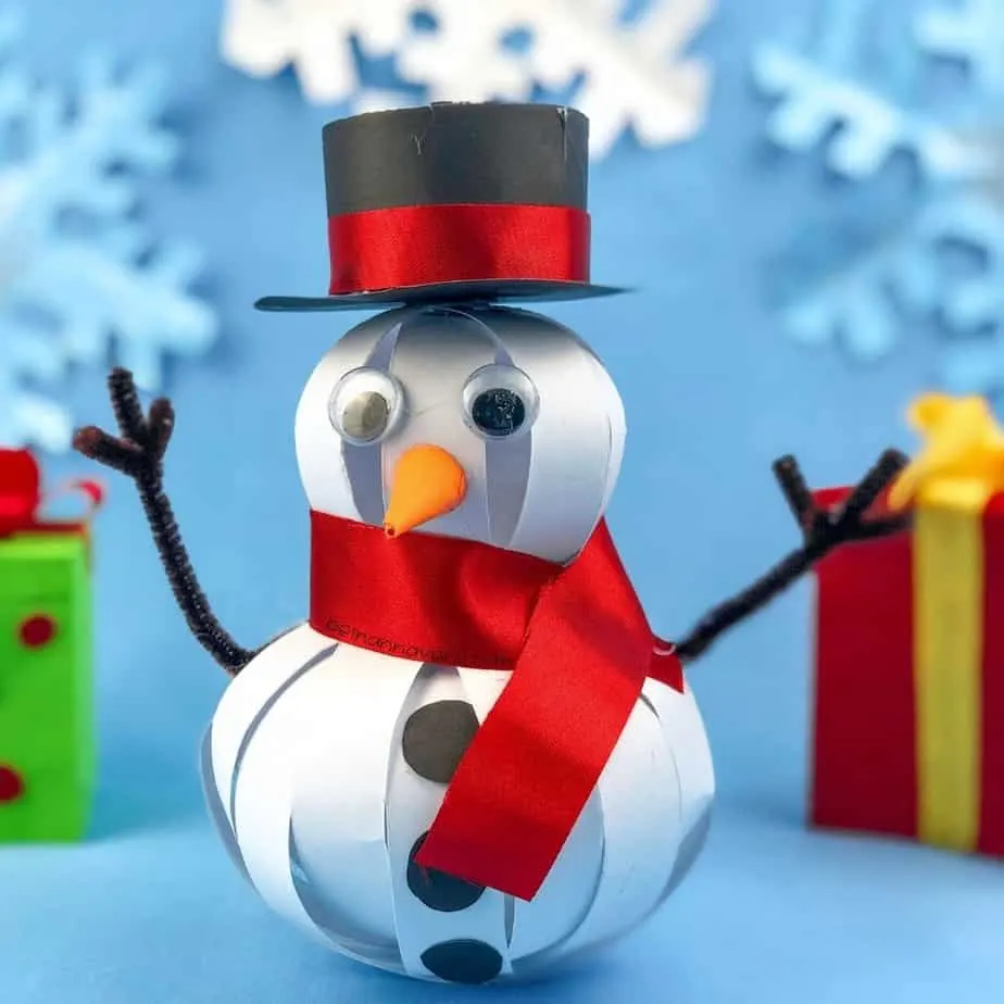 3d paper snowman