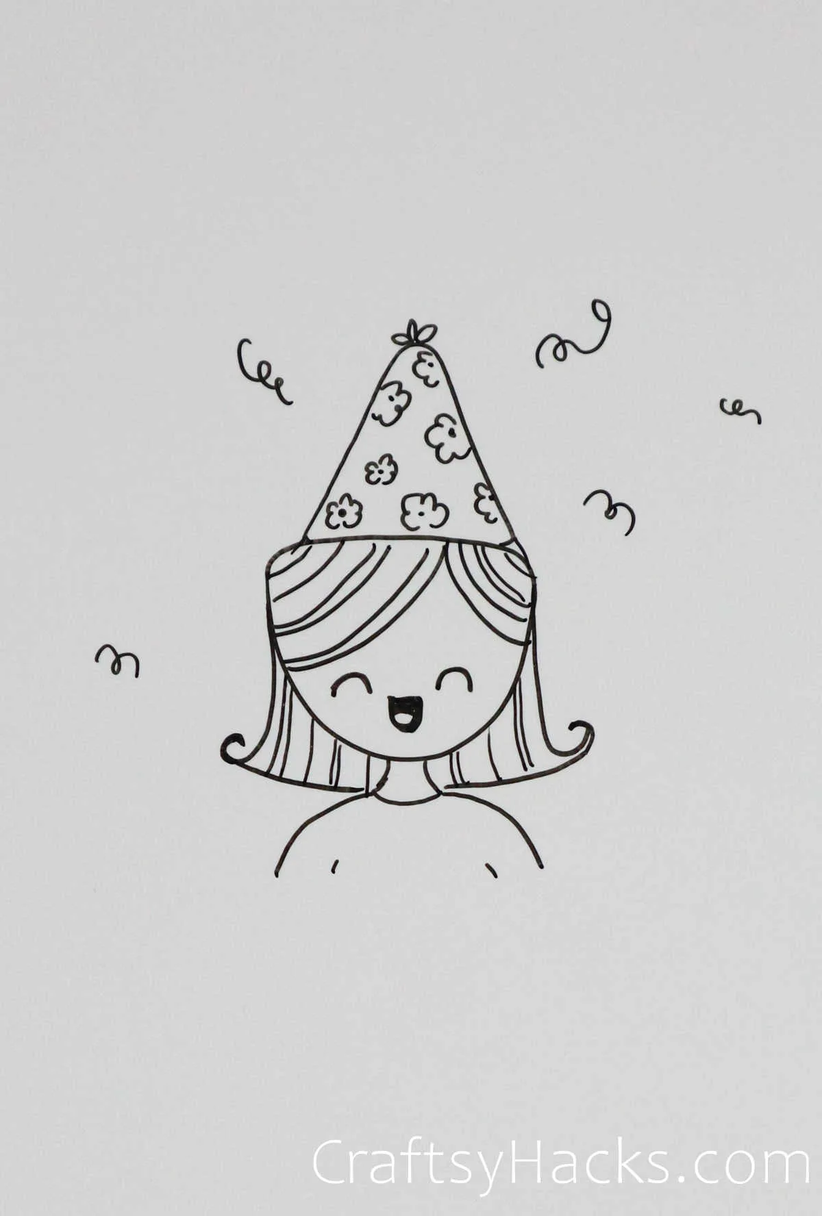 birthday girl doodle