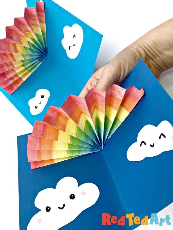 pop up rainbow card