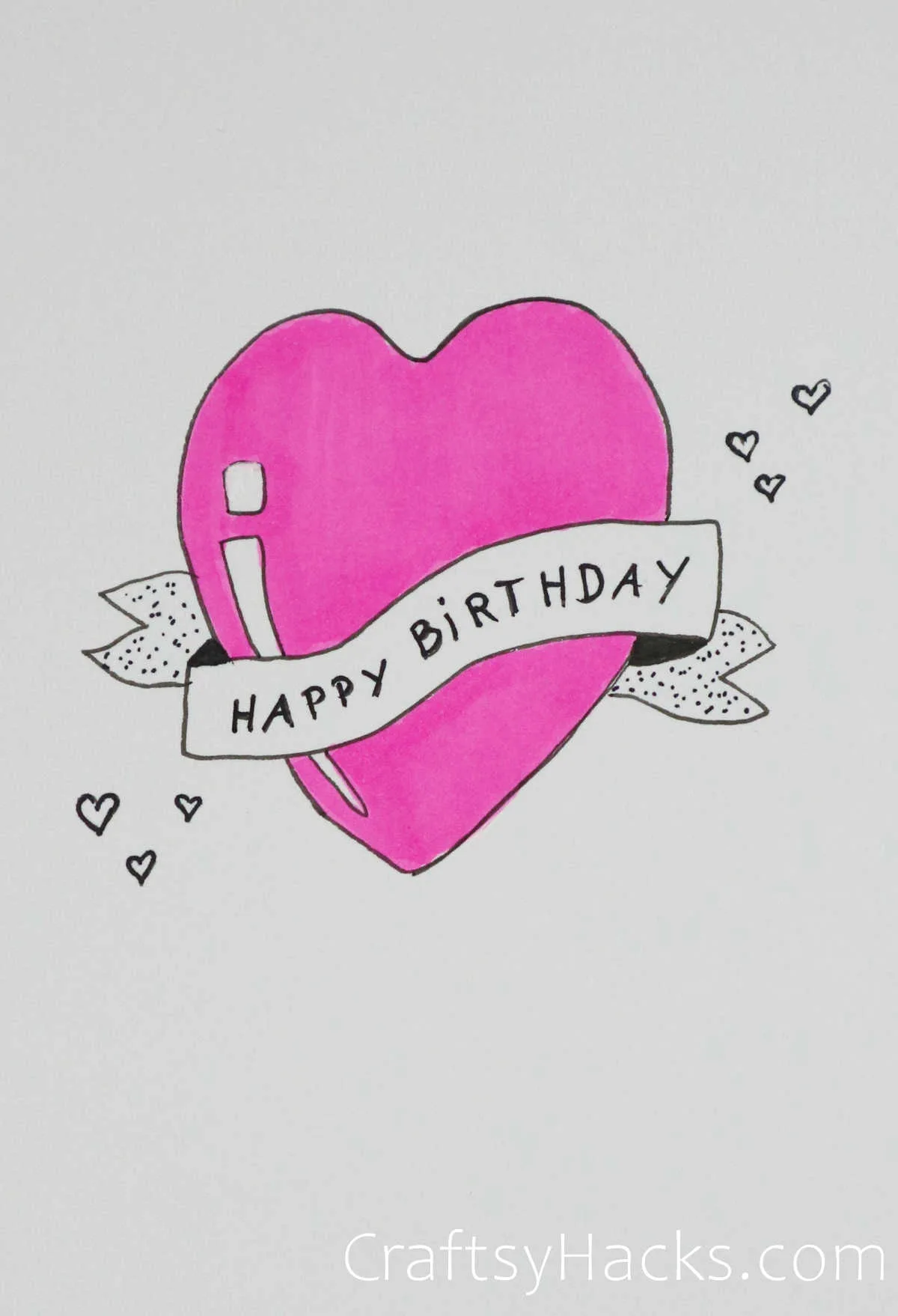 heartfelt happy birthday doodle