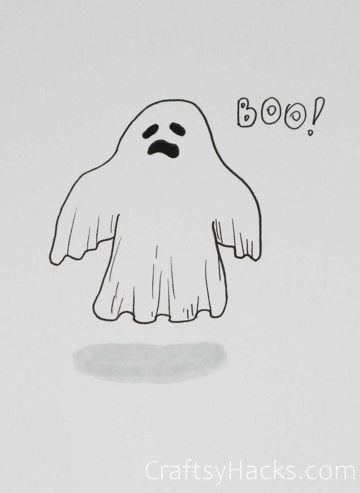 spooky ghost drawing