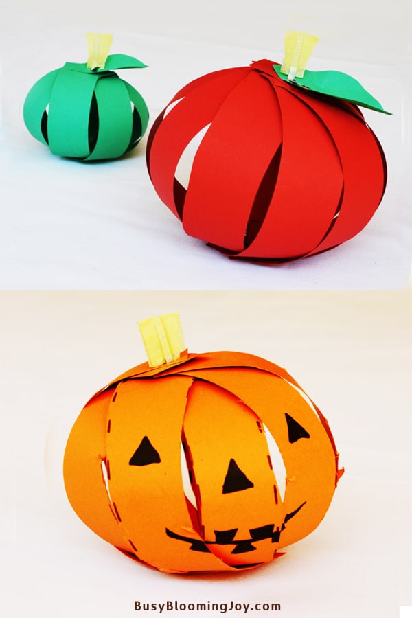 apple and pumpkin paper craft