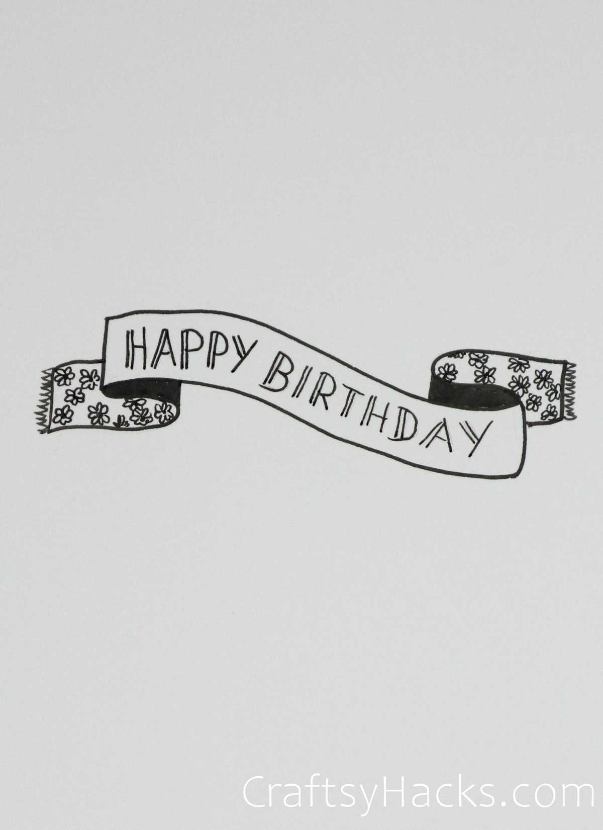 birthday banner happy birthday doodle