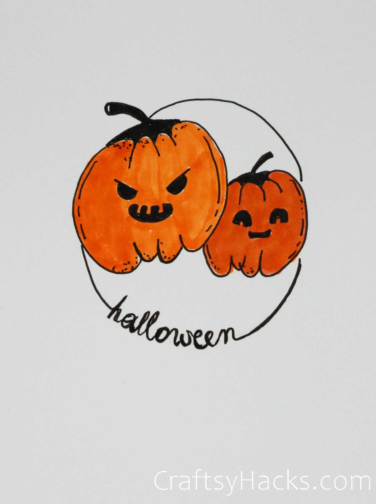 halloween gourds drawing