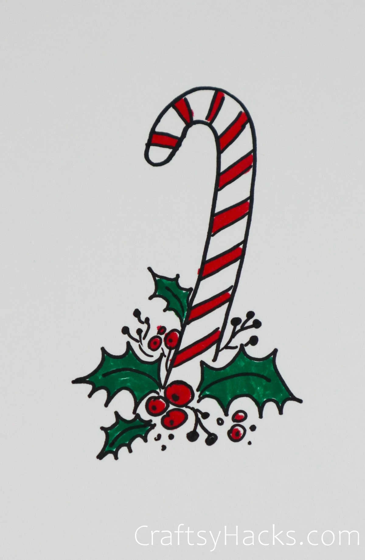 candy cane drawing