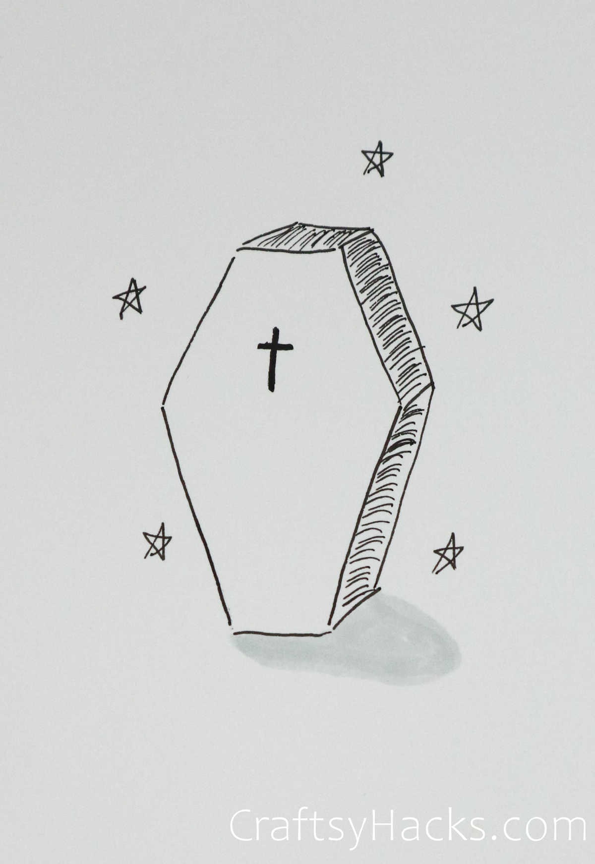 coffin drawing
