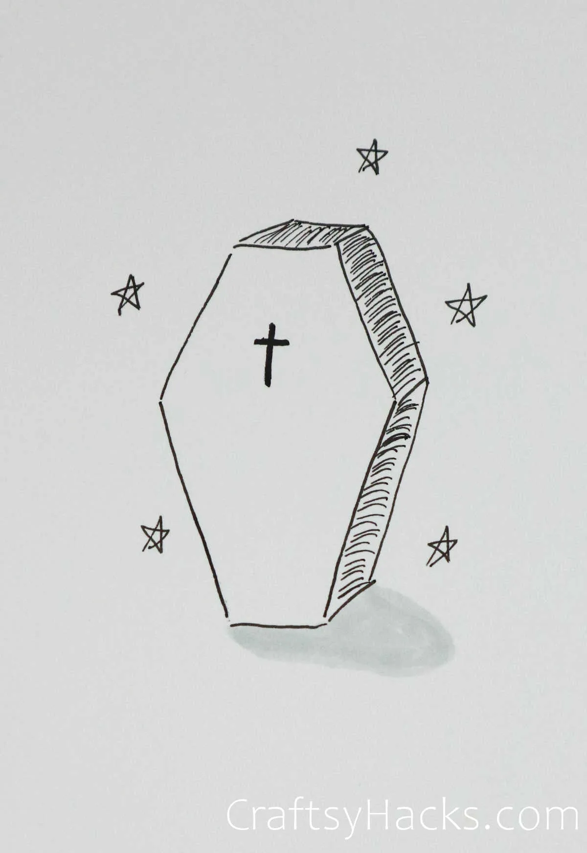 coffin drawing