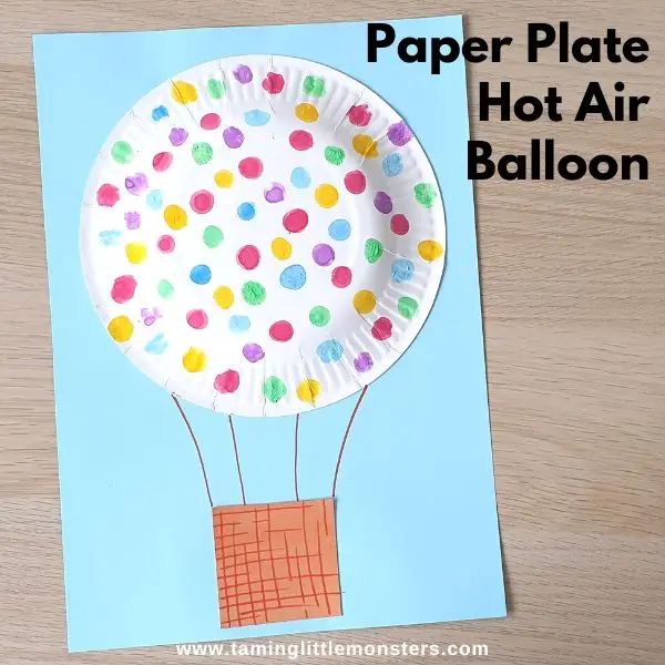 paper plate hot air balloon
