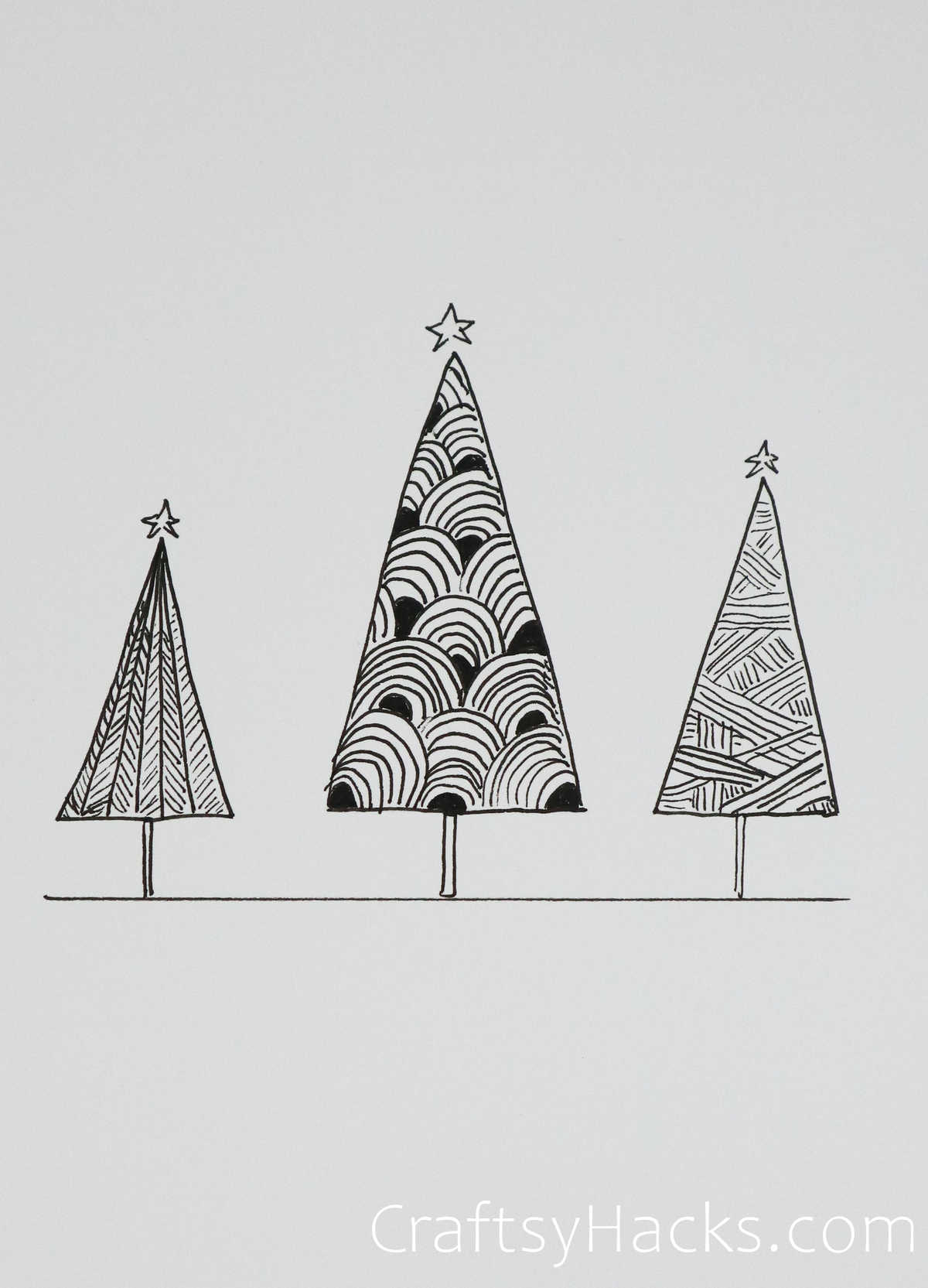 textured Christmas trees
