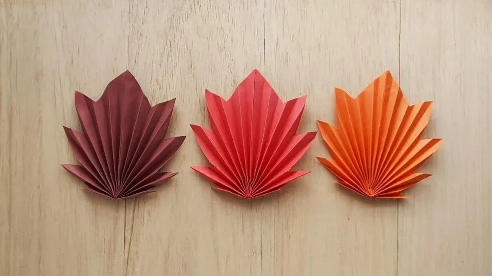 origami maple leaves