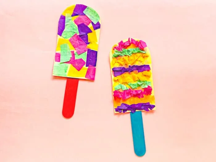 popsicle tissue paper craft
