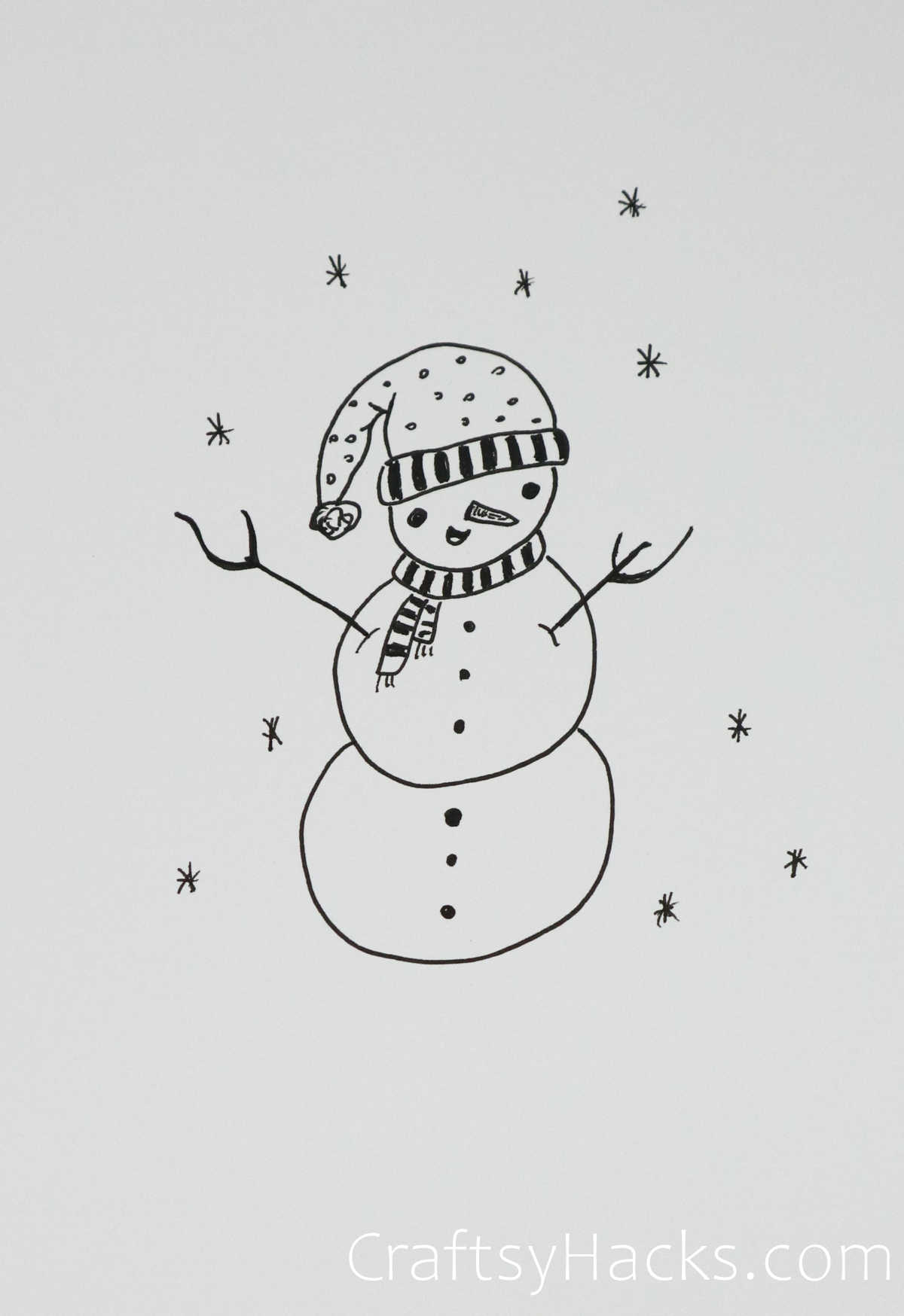 snowman drawing