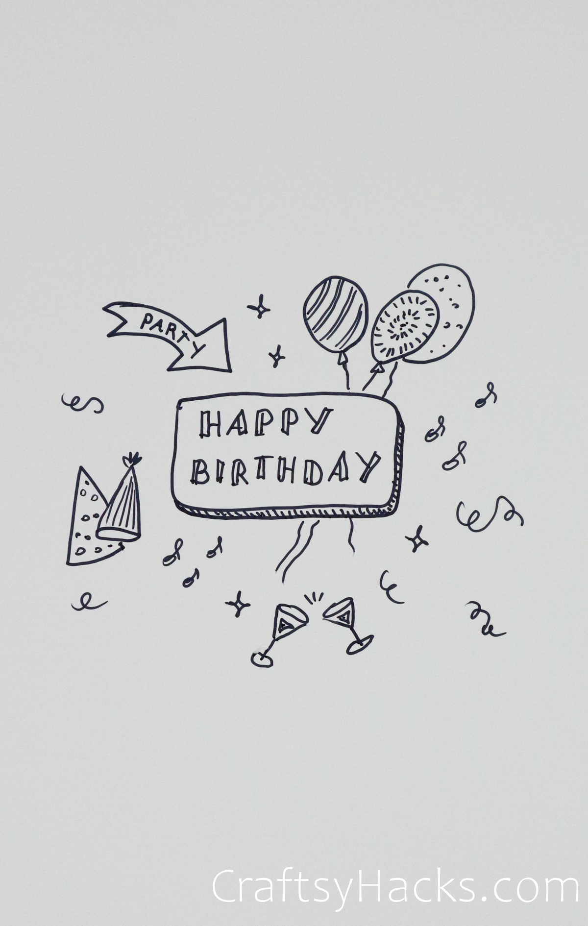 celebration party happy birthday doodle