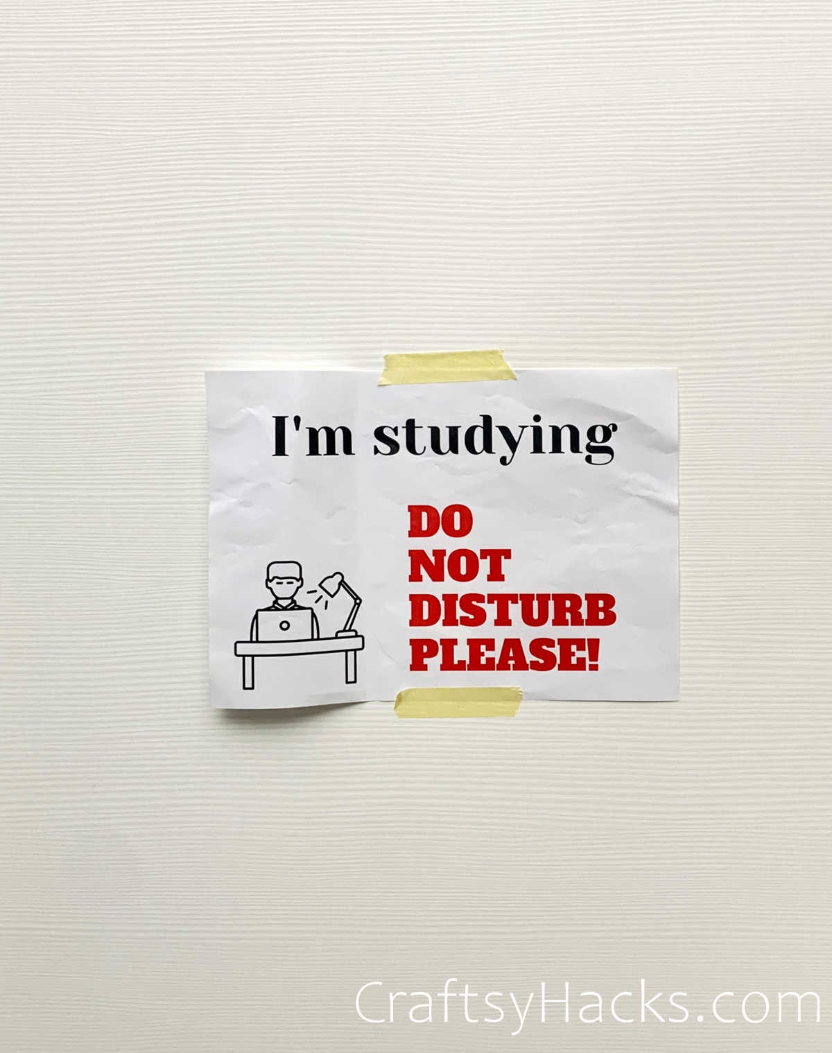 "no disturb" sign