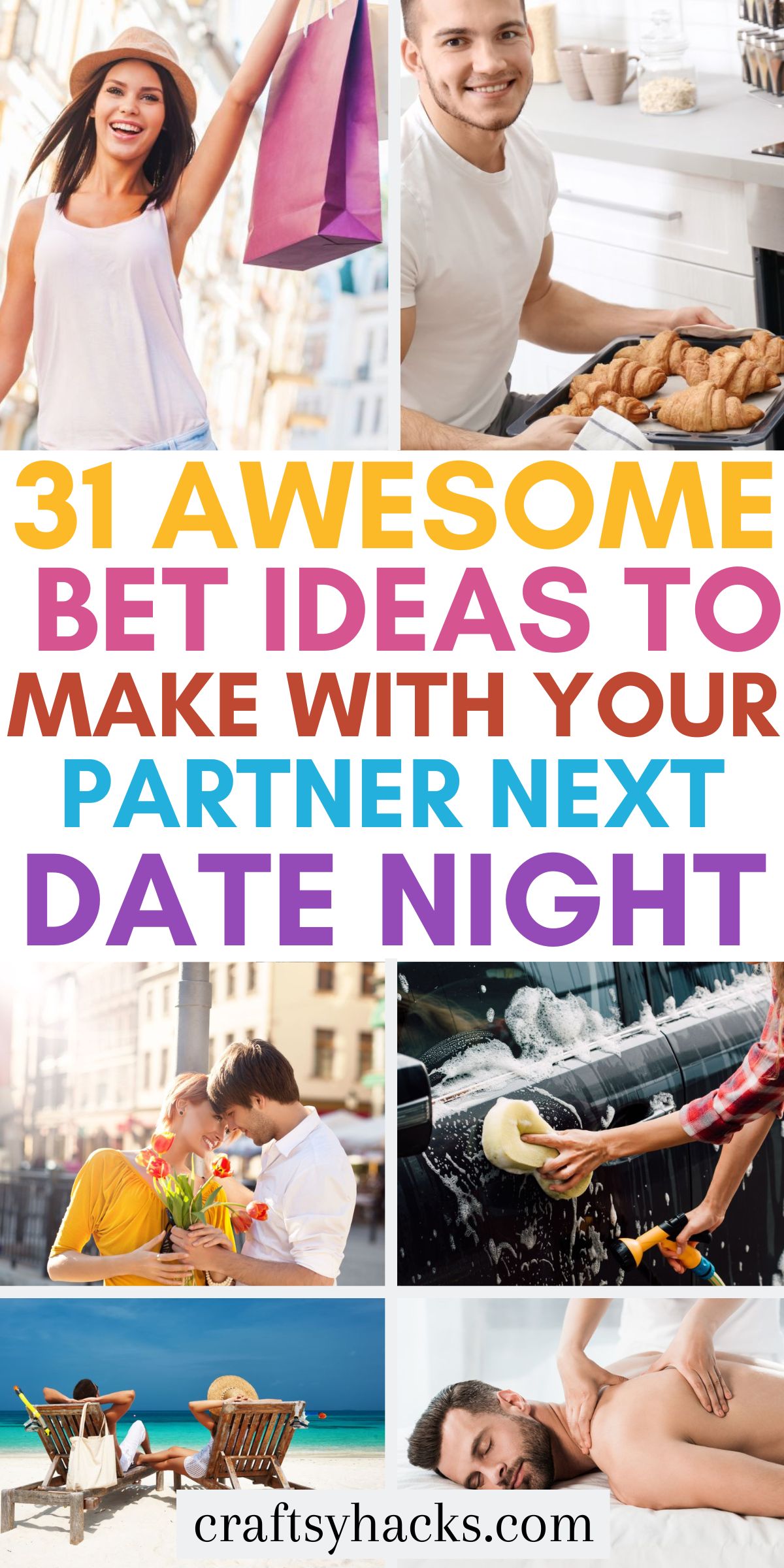 31 Fun Bets to Make with Your Boyfriend - Craftsy Hacks