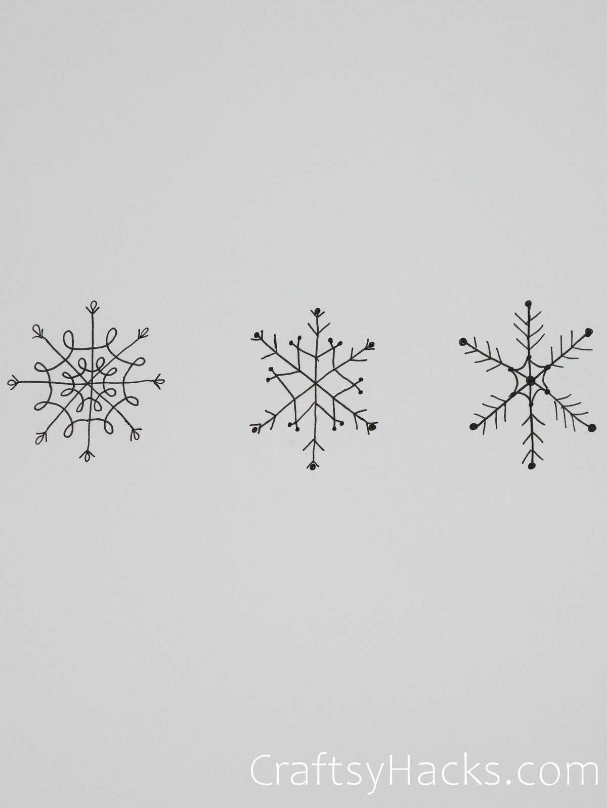 unique snowflake trio